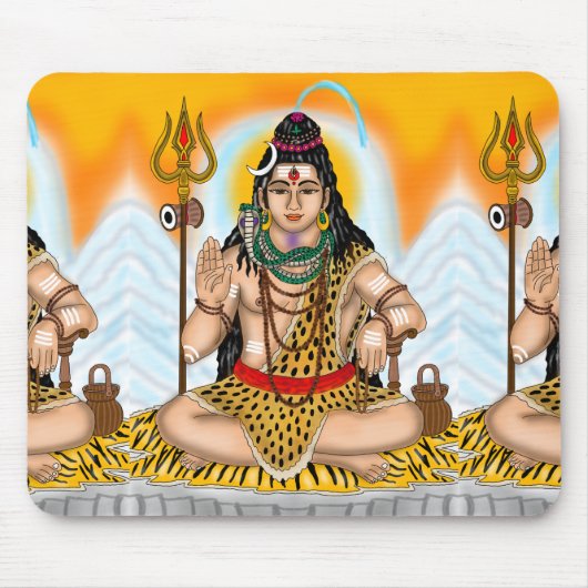 Lord Shiva Mouse Pad Muismat (Voorkant)