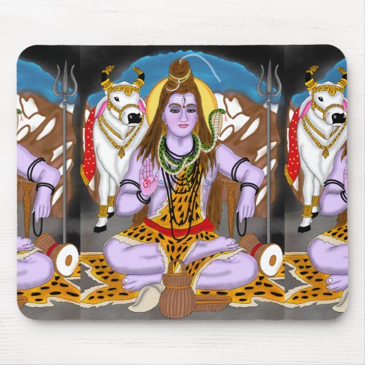 Lord Shiva Mouse Pad Muismat (Voorkant)