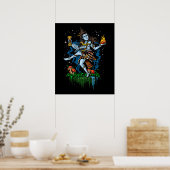 Lord Shiva Nataraja Dancing Hindu God Poster (Keuken)