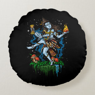 Lord Shiva Nataraja Dancing Hindu God Rond Kussen
