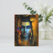 Lord Shiva Print: Moderne Abstracte Visioinaire Ku Briefkaart (Staand voorkant)