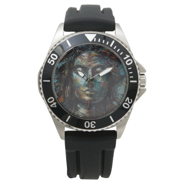 Lord Shiva schilderij Horloge (Voorkant)