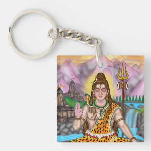 Lord Shiva spirituele hindoeïstische godheid aange Sleutelhanger