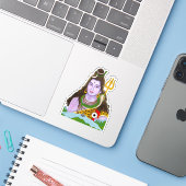 Lord Shiva Sticker (Laptop met iPhone)