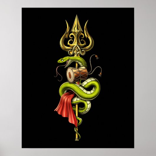 Lord Shiva Trident Poster (Voorkant)