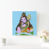 Lord Shiva Wall Clock Vierkante Klok (Huis)