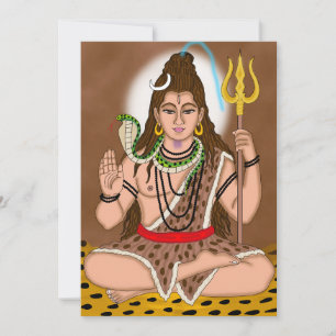 Lord Shiva Wenskaart Bedankkaart