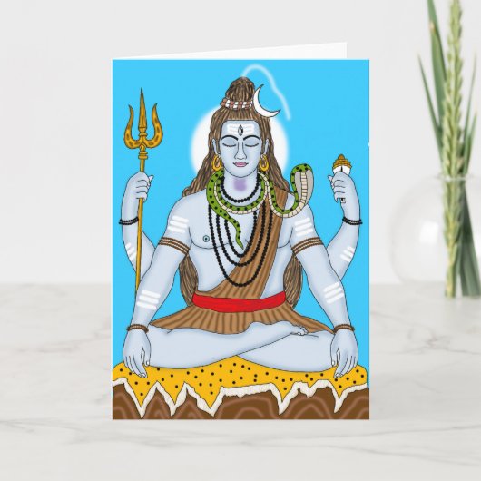 Lord Shiva wenskaart Kaart (Voorkant)