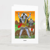 Lord Shiva wenskaart Kaart (Achterkant)