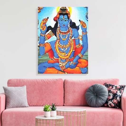 Lord Shiva - Wrapped Canvas (Insitu (Woonkamer))