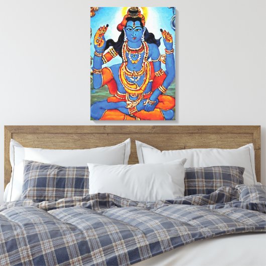 Lord Shiva - Wrapped Canvas (Insitu (Slaapkamer))