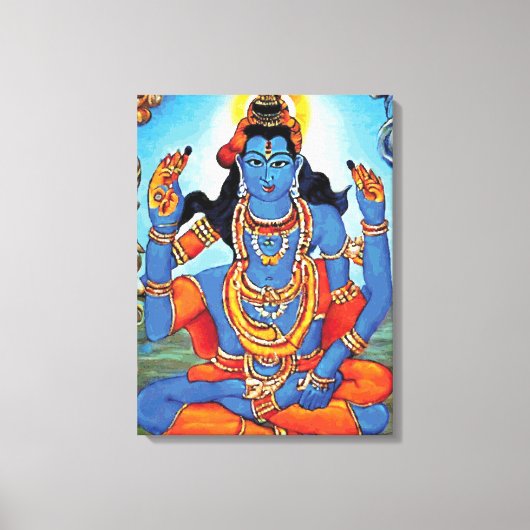 Lord Shiva - Wrapped Canvas (Voorkant)