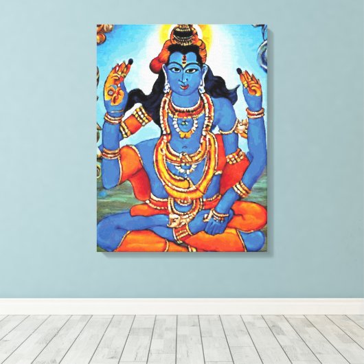 Lord Shiva - Wrapped Canvas Afdruk (Insitu (Houten vloer))