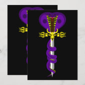 Lord Shivas Trishul Sword en Snake   Kaart (Voorkant / Achterkant)