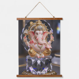 Lord Shree Ganesha Crystal & Diamond Sculpture Ha Hangend Wandkleed