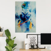 Lord Shree Krishna Artistiek ontwerp Wall Art Poster (Thuiskantoor)