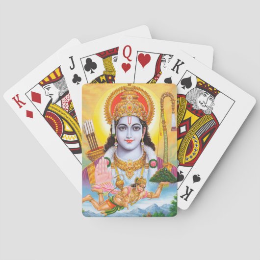 Lord Shree Ram Hindu Religie Pokerkaarten (Achterkant)