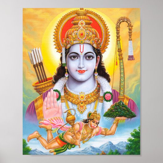 Lord Shree Ram Hindu Religie Poster (Voorkant)