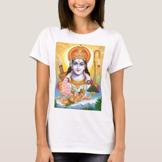 Lord Shree Ram Hindu Religie T-shirt (Voorkant)