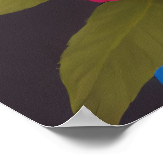 Lord Shri Krishna Hindu Godheid AI Gegenereerd Poster (Hoek)