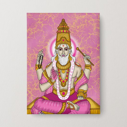 Lord Shukra Dev Knop Button (Voorkant)