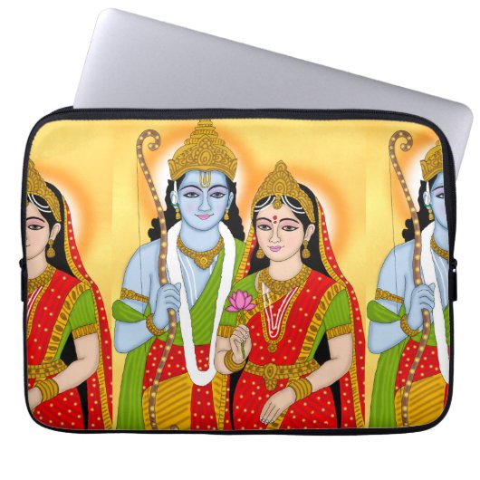 Lord Sita Ram Laptop Case – Divine Protection for  (Voorkant)