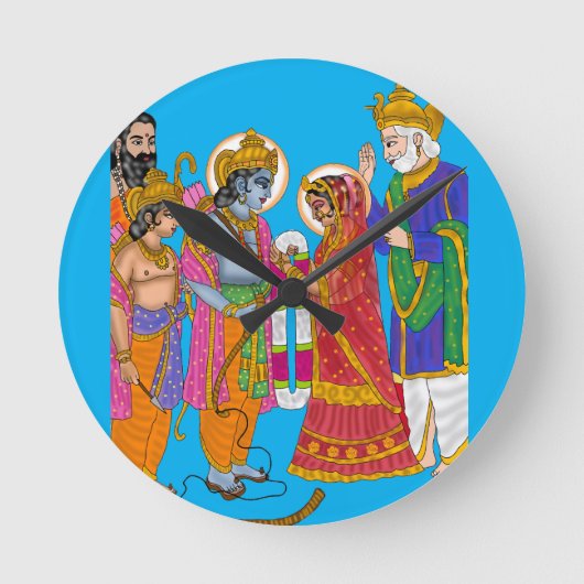 Lord Sita Ram wandklok (Voorkant)
