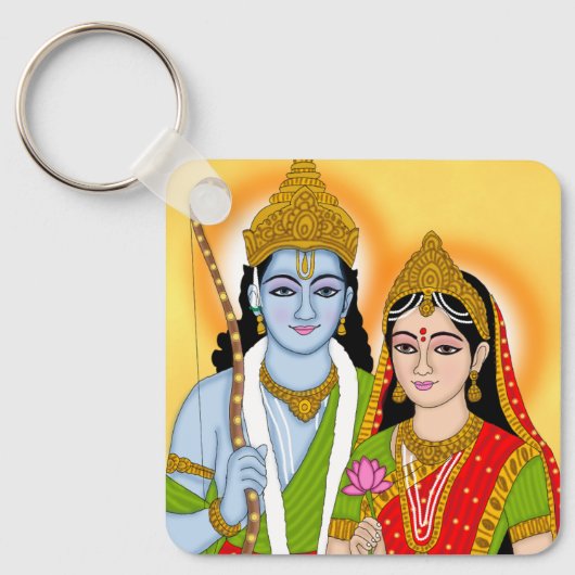 Lord Sitaram Keychain – Divine Accessory for Daily (Voorkant)