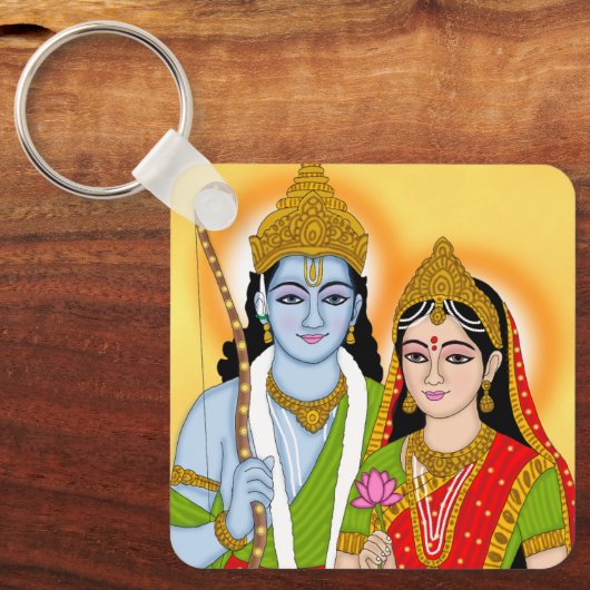 Lord Sitaram Keychain – Divine Accessory for Daily (Voorkant)