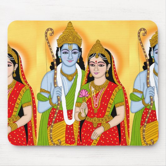 Lord SitaRam Mouse Pad – Spiritual Desk Accessory Muismat (Voorkant)