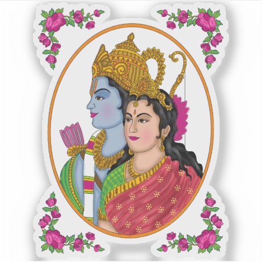 Lord Sitaram Sticker (Voorkant)