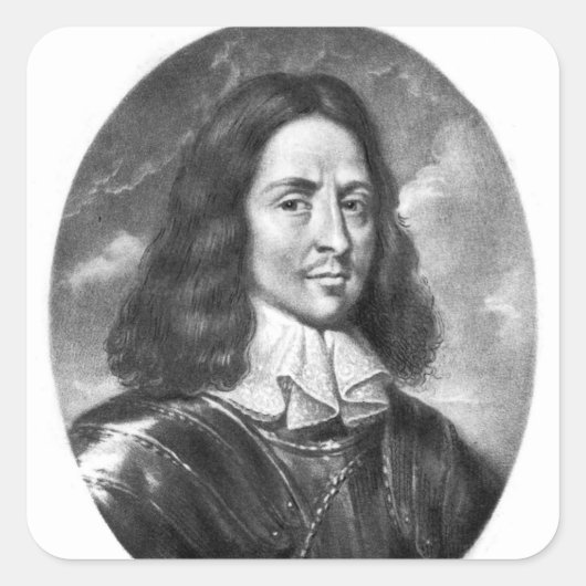Lord Thomas Fairfax illustratie Vierkante Sticker (Voorkant)