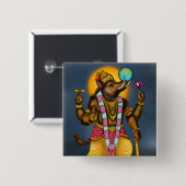 Lord Varaha-knop Vierkante Button 5,1 Cm (Voorkant /achterkant)