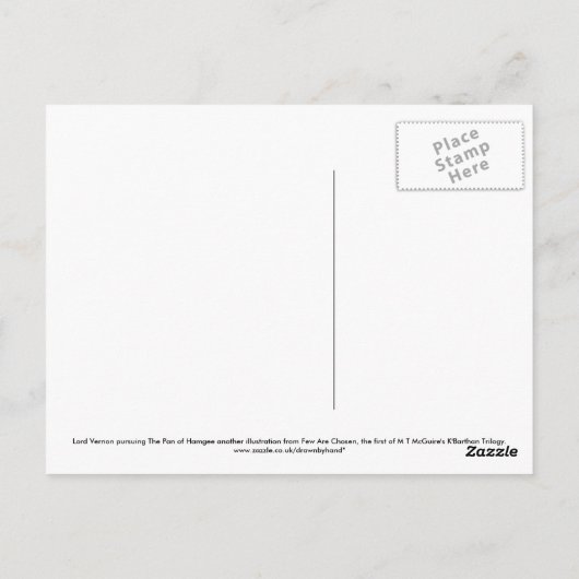 Lord Vernon die de Pan van Hamgee achtervolgen Briefkaart (Achterkant)