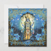 Lord Vishnu - Card, Greeting, Invite Kaart (Voorkant)