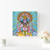 Lord Vishnu Clock Vierkante Klok (Huis)