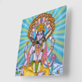 Lord Vishnu Clock Vierkante Klok (Hoek)