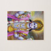 Lord Vishnu Floral Fine Art Legpuzzel (Horizontaal)