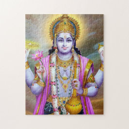 Lord Vishnu Floral Fine Art Legpuzzel