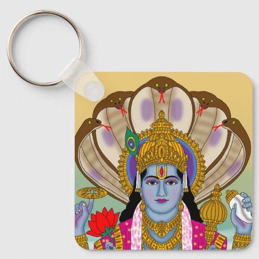 Lord Vishnu Keychain (Voorkant)