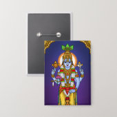 Lord Vishnu-knop Button (Voorkant / Achterkant)