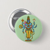 Lord Vishnu-knop Ronde Button 5,7 Cm (Voorkant /achterkant)