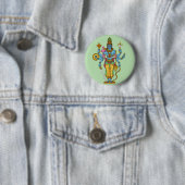 Lord Vishnu-knop Ronde Button 5,7 Cm (In situ)