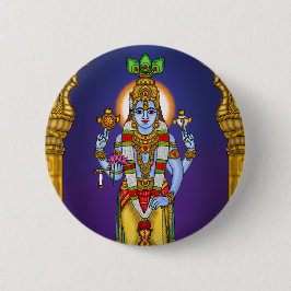 Lord Vishnu-knop Ronde Button 5,7 Cm