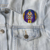 Lord Vishnu-knop Ronde Button 5,7 Cm (In situ)