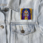 Lord Vishnu-knop Vierkante Button 5,1 Cm (In situ)