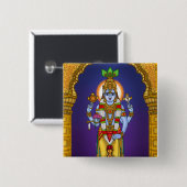 Lord Vishnu-knop Vierkante Button 5,1 Cm (Voorkant /achterkant)