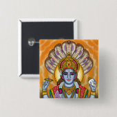 Lord Vishnu-knop Vierkante Button 5,1 Cm (Voorkant /achterkant)