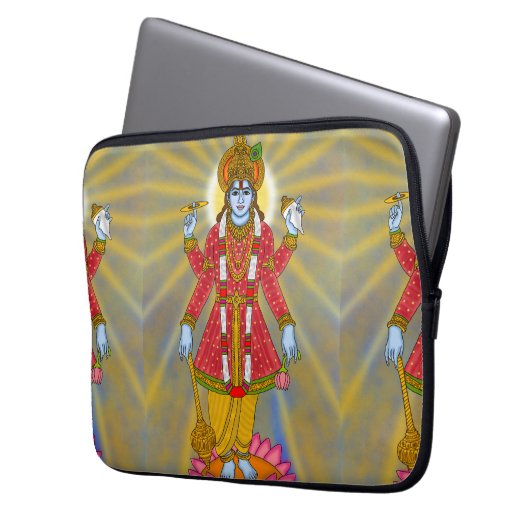 Lord Vishnu Laptop Case (Voorkant Links)