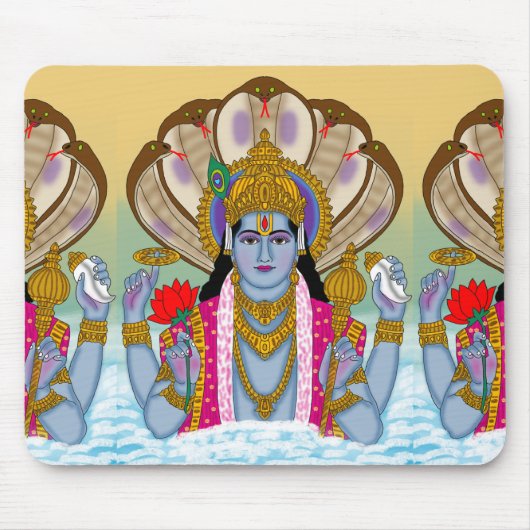 Lord Vishnu Mouse Pad Muismat (Voorkant)